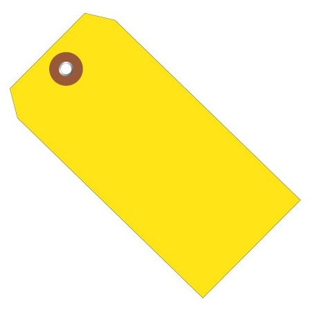 Bsc Preferred 6 1/4 x 3 1/8'' Yellow Plastic Shipping Tags, 100PK BUY00026338